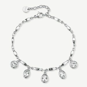 Bracciale SYMPHONIA in acciaio 316L e cristalli a