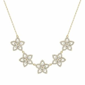 Collana Gaia in argento 925 placcato oro giallo con cristalli