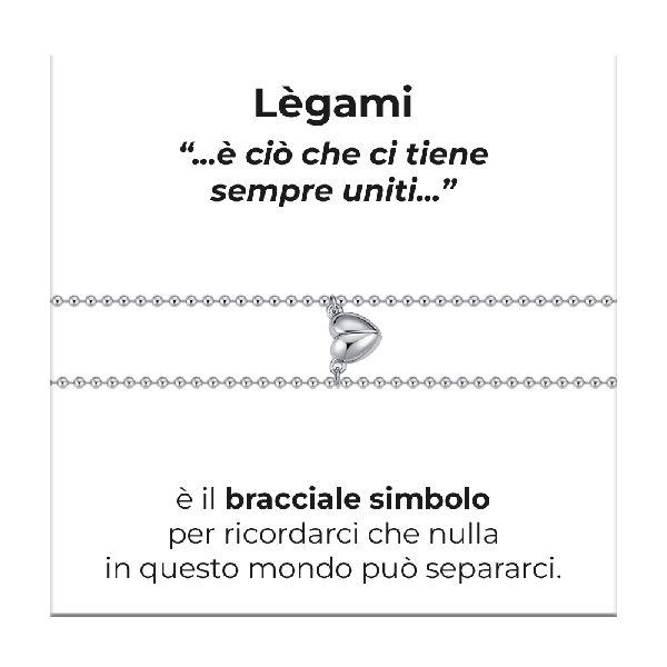 BRACCIALI DONNA E UOMO IN ACCIAIO CON CUORE CALAMITATO