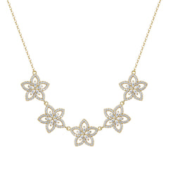 Collana Gaia in argento 925 placcato oro giallo con cristalli