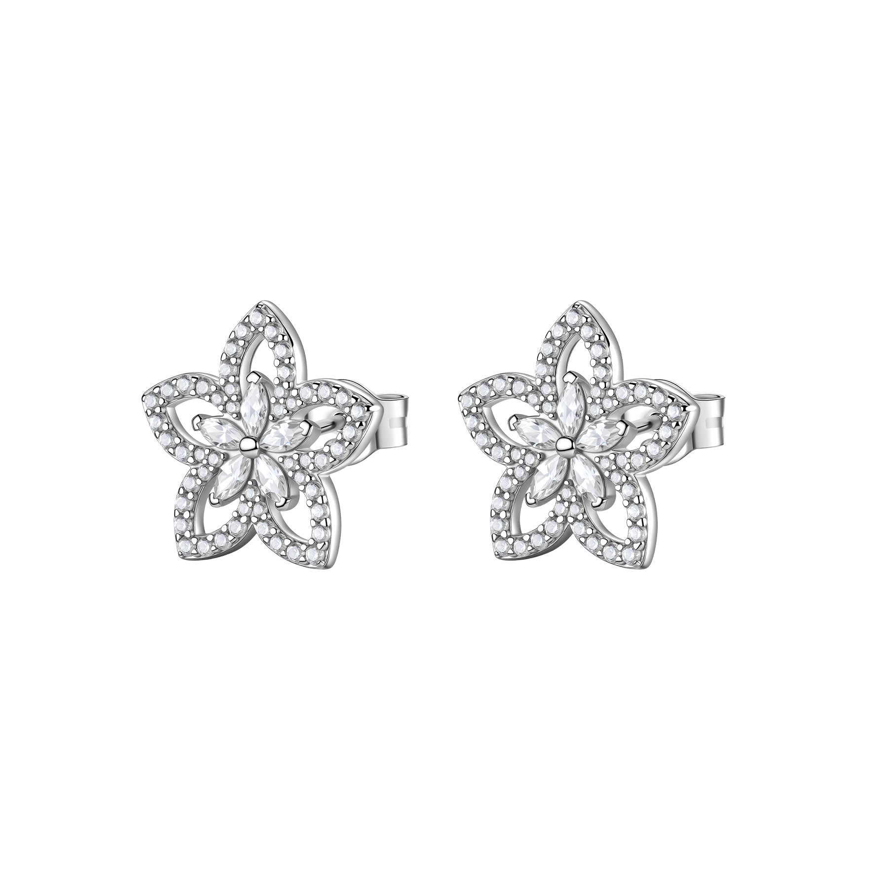 Orecchini Gaia in argento 925 con cristalli