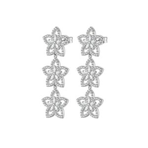 Orecchini pendenti Gaia in argento 925 con cristalli