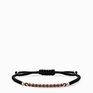 bracciale con laccio e bacchetta di zaffiri in oro rosa