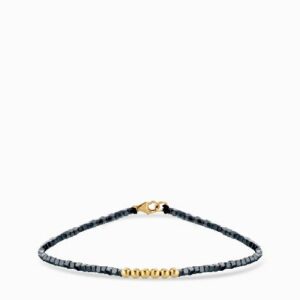 bracciale con emtatite in oro giallo e laccio