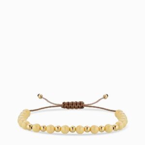 bracciale laccio con ceramica gialla in oro giallo