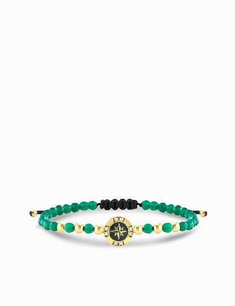 bracciale con rosa dei venti e diamanti