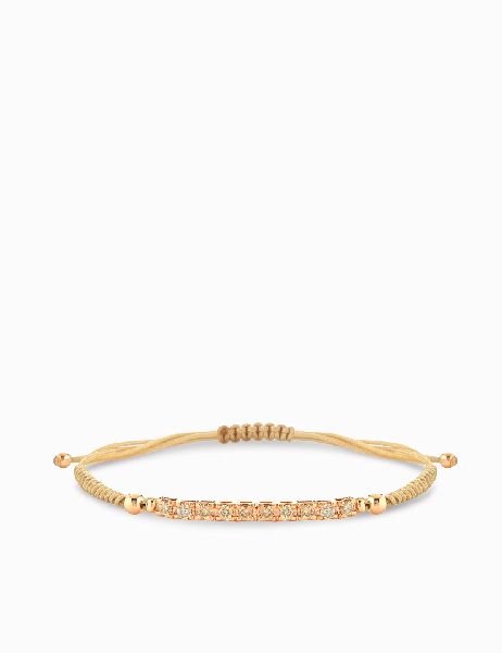 bracciale mezzo tennis con cordino