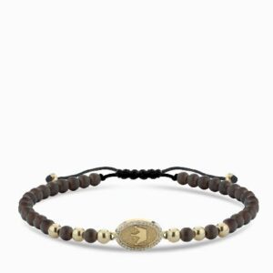 bracciale con corona in oro giallo onice e diamanti