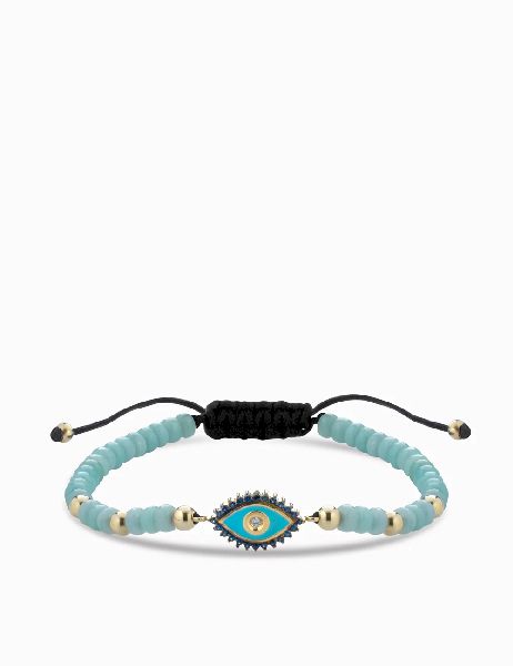 bracciale occhio con ematite oro giallo diamanti e zaffiri