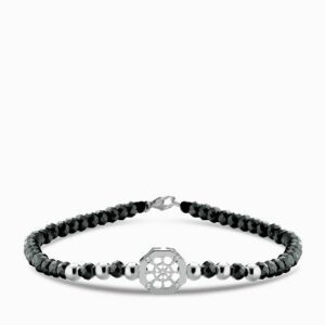 bracciale con moneta timone in ematite