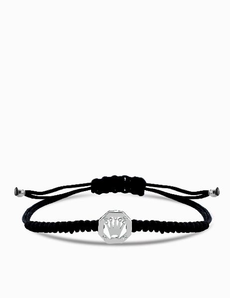 bracciale con moneta corona in laccio
