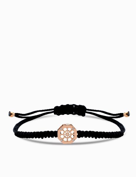 bracciale con moneta timone in laccio