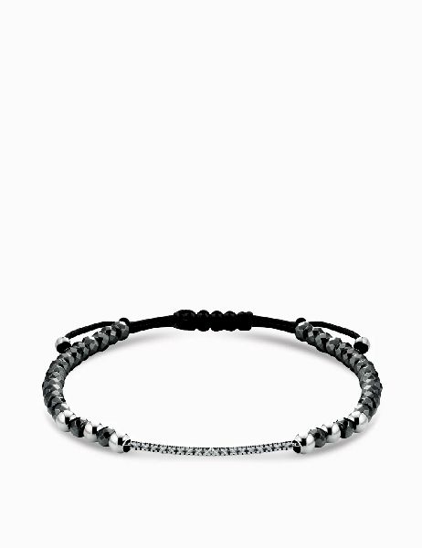 bracciale in ematite e diamanti