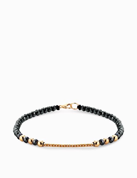 bracciale ematite con chiusura e diamanti