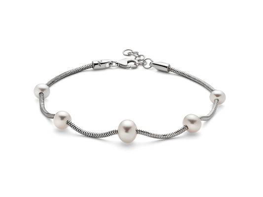 Bracciale in argento 925 con perle