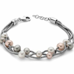 Bracciale in argento con perle