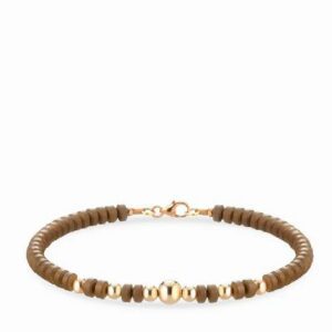 bracciale con sfere in ematite e oro rosa