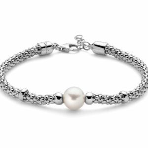 Bracciale in argento con perle