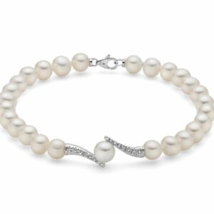 Bracciale con perle e diamanti