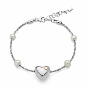 Bracciale in argento con cuore