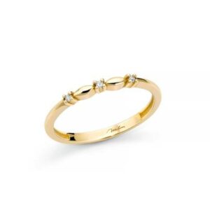 Anello trilogy in oro giallo e diamanti