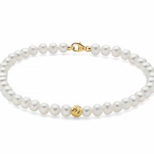 Bracciale di perle Oriente con centrale in oro giallo 375