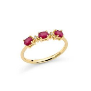 Anello con Gemme Preziose 375 - Rosa