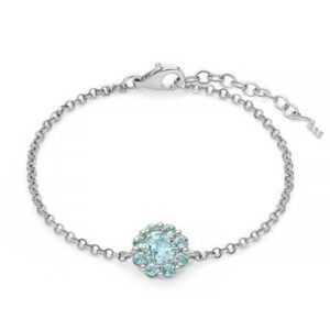 Bracciale in argento e Gemma del Cielo a fiore
