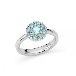 Anello in argento e Gemma del Cielo a fiore