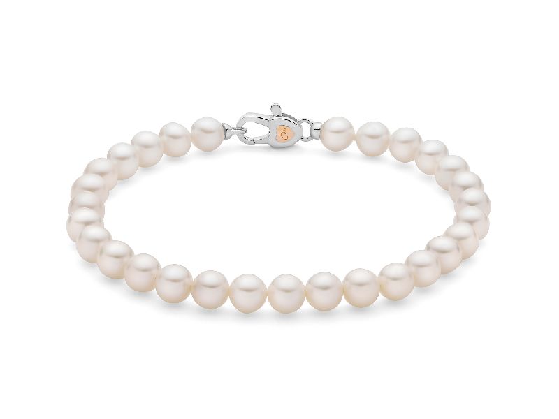 Bracciale di perle in argento