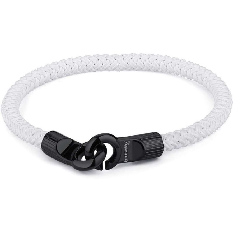 Bracciale OUTBACK in acciaio e pvd nero lucido con scoubido