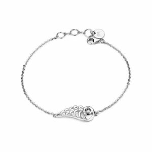 Bracciale in argento 925 e cristallo swarovski elements con ala.