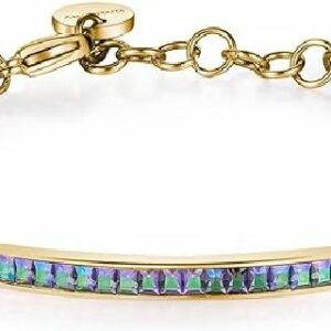 Bracciale in acciaio 316L, pvd oro con Swarovski crystal paradise shine