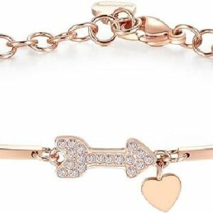 Bracciale CHAKRA in acciaio e pvd oro rosa con freccia