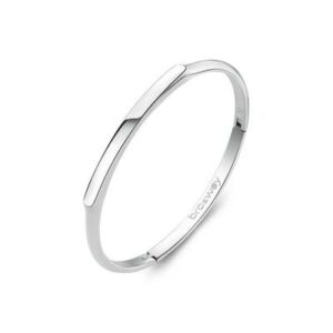 Bracciale rigido in acciaio 316L lucido.