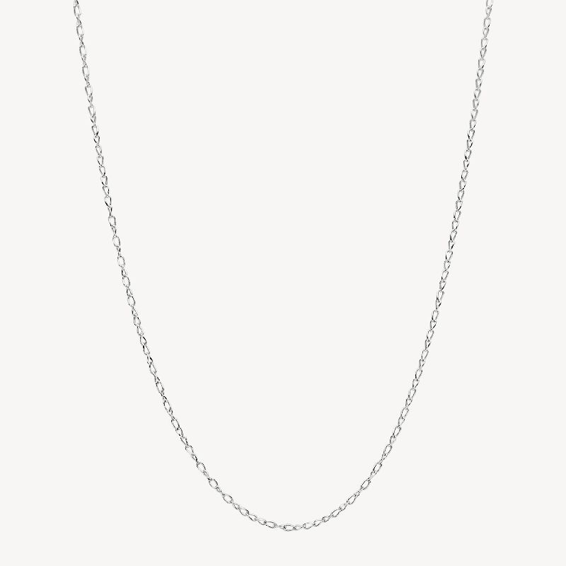 Base collana componibile in argento rodiato 925‰.