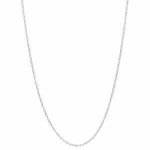 Base collana lunga componibile in argento rodiato 925&permil;.