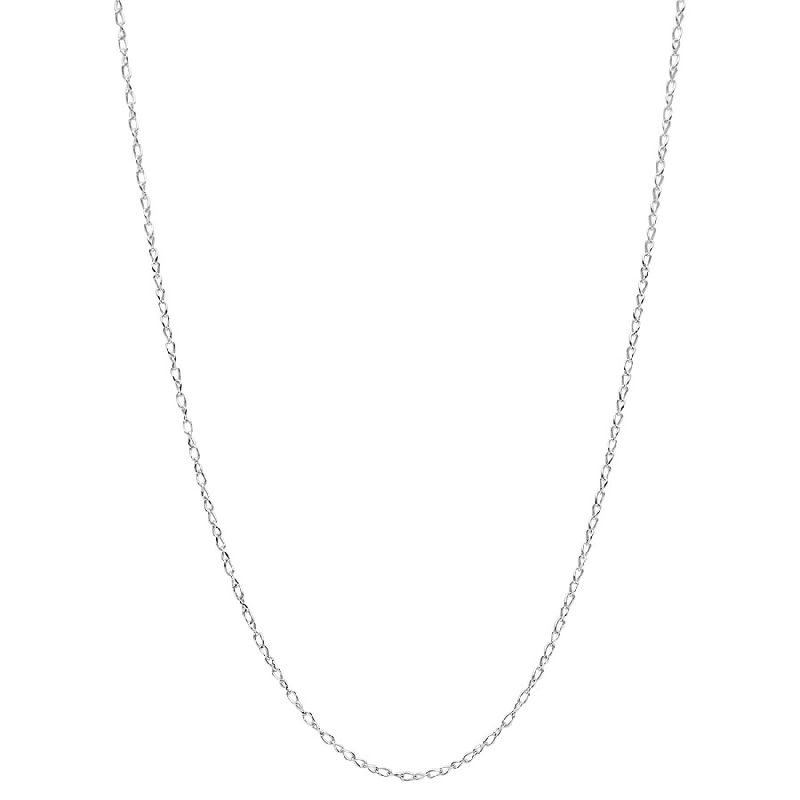 Base collana lunga componibile in argento rodiato 925‰.