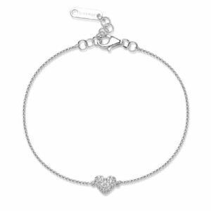 Bracciale FANCY in argento 925/1000 rodiato, con cubic zirconia white