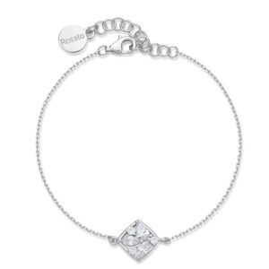 Bracciale GEMMA in argento 925/1000 rodio, e cubic zirconia white