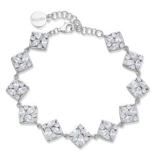 Bracciale GEMMA in argento 925/1000 rodio, e cubic zirconia white