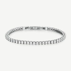 Bracciale AVANTGARDE in acciaio 316L, con cubic zirconia