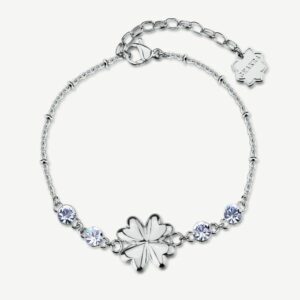 Bracciale CHAKRA in acciaio 316L, con quadrifoglio