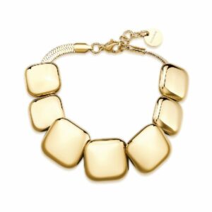 Bracciale MUSE in acciaio 316L, finitura pvd colore oro