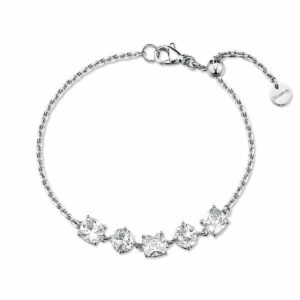 Bracciale DREAMING in acciaio 316L, con cubic zirconia round e cushion