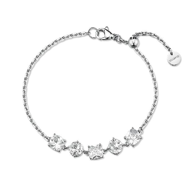 Bracciale DREAMING in acciaio 316L, con cubic zirconia round e cushion