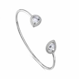Bracciale armonico ANNA argento 925/1000, con cubic zirconia bianchi