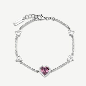 Bracciale FANCY in argento 925/1000 rodiato, con c