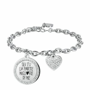 BRACCIALE DONNA IN ACCIAIO SEI TU LA PARTE MIGLIORE DI ME