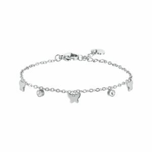 BRACCIALE BAMBINA IN ACCIAIO CON FARFALLE